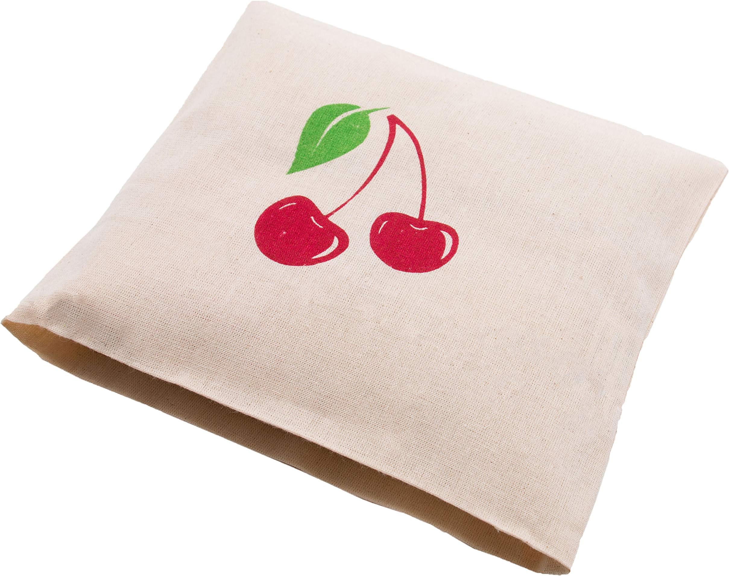 ZOLLNER24 Cherry Pit Pillow, 21x21 cm, Heat and Cold Treatment, Cotton Cover