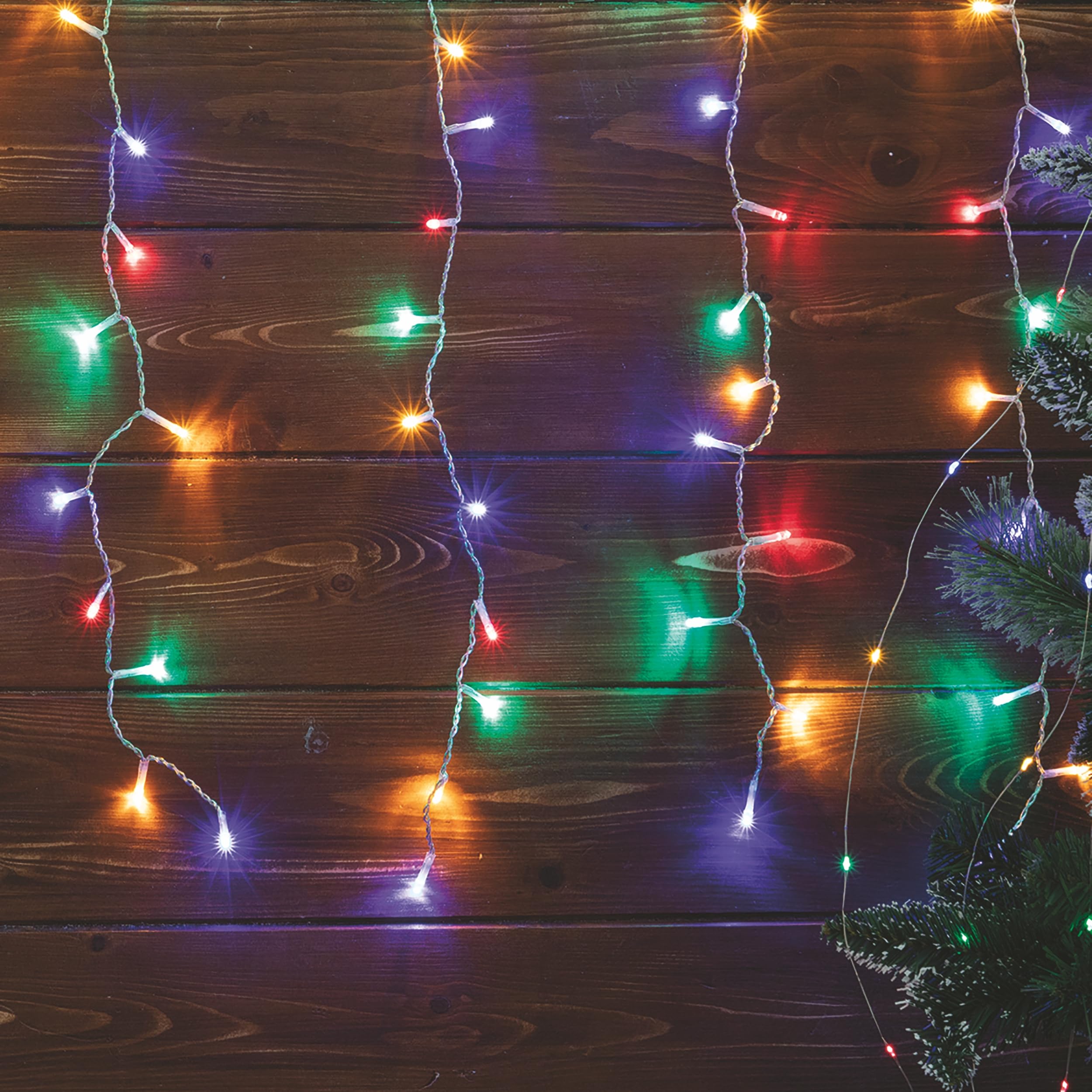 Tenda 1440 led multicolor, 120 stringhe, 8 giochi luce, uso esterno 800x100 cm, Santa's House by Kooper