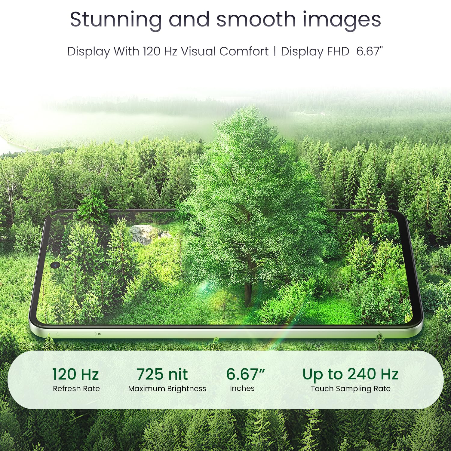 realme C71 4G Smartphone 6+128GB, Búho de Bosque, Pantalla de 6.67 Pulgadas, Refresco de 120Hz, Carga Rápida 45W, Batería de 6000mAh, Cámara de 50MP, Powerful 8 Core Processor, IP54