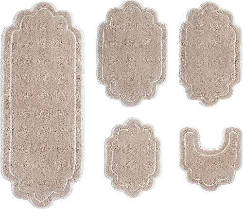 Miniatura 3 de Home Weavers - Tapete de baño 100% algodón copetudo, supersuave y absorbente, lavable a máquina y apto para secadora