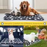 Tapis de lit pour chiens, matelas de chauffage réversible et de refroidissement pour chiens , lit de chat, doux, essentiels pour chiots, tapis de caisse pour chat à la machine pour Kennel, cage, utilisation intérieure/extérieure, gris, moyen (30x18x1.1) in/76x46x3 cm)