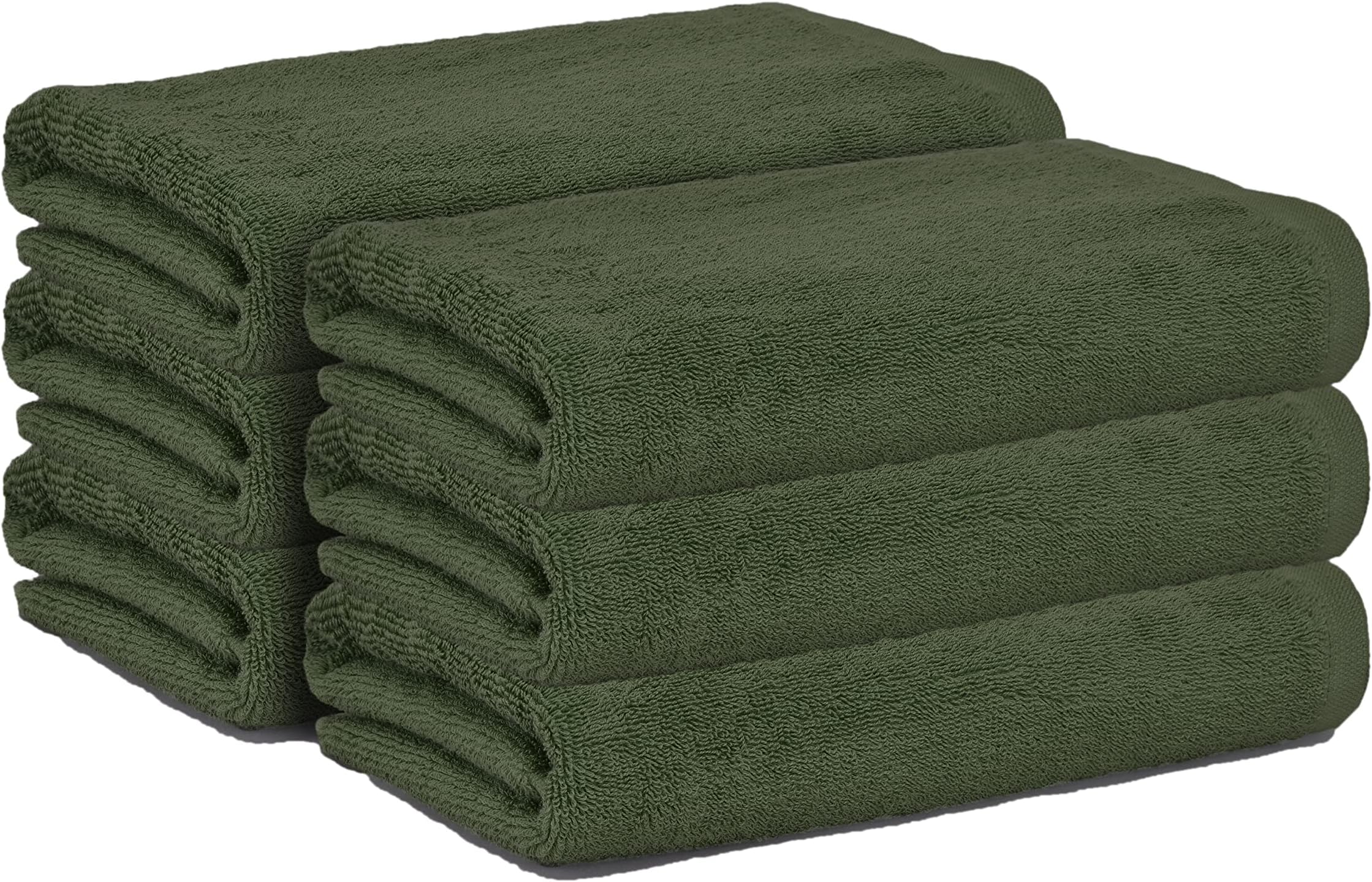 Amazon.com: GLAMBURG 100% Cotton 6 Pack Bath Towel Set, Ultra Soft Bath ...