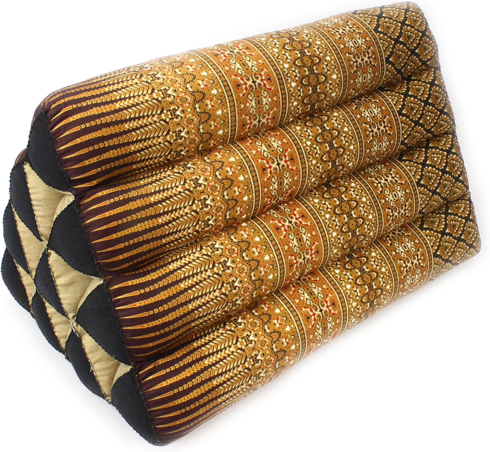 Traditional Thai Gold Pattern Single Triangle Cushion