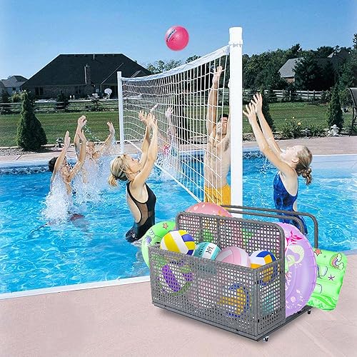 Miniatura 8 de Almacenamiento de flotador para patio al aire libre, almacenamiento al aire libre, caja de almacenamiento, carrito de piscina al aire libre de ratán