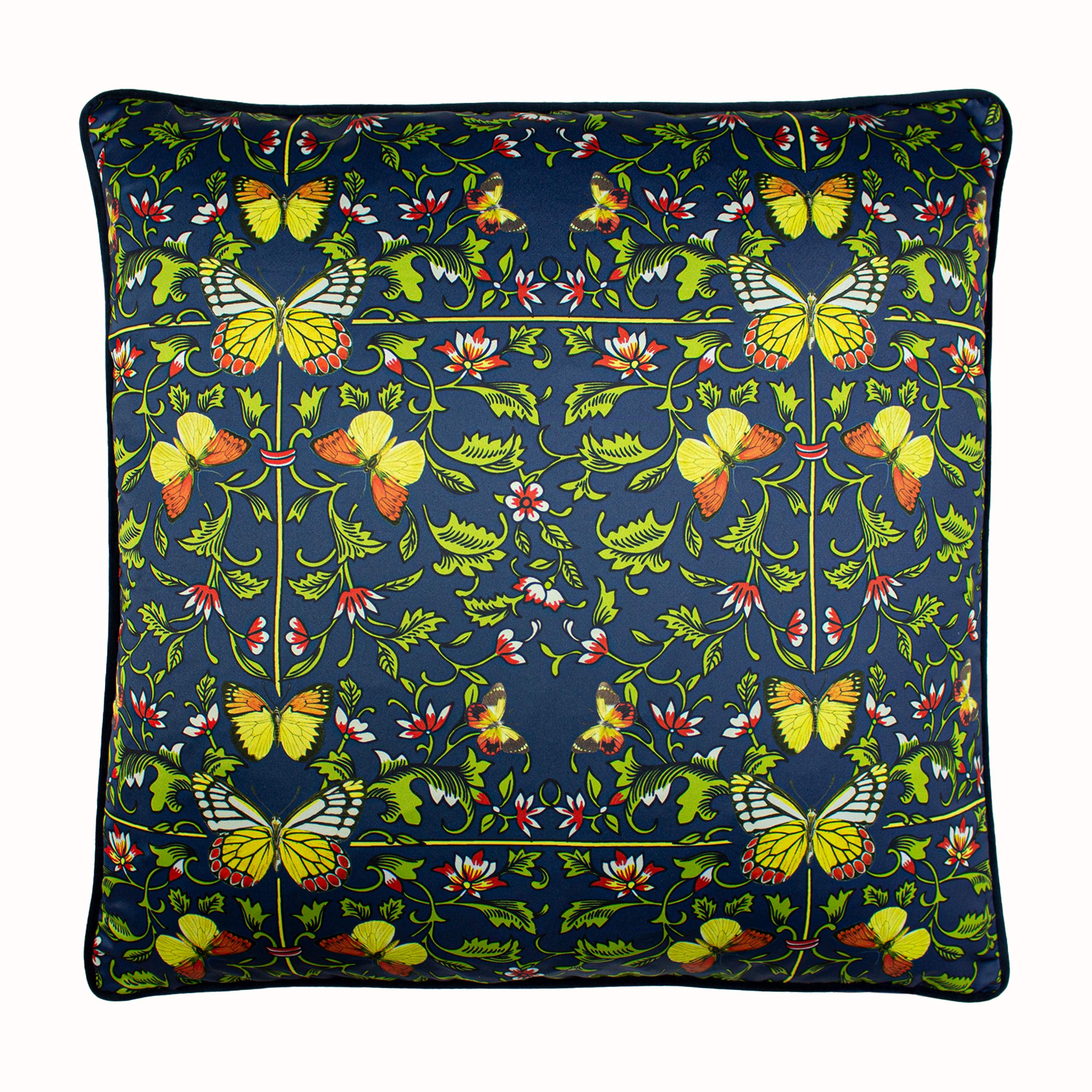 Paoletti Potage Botanical Piped Feather Filled Cushion from B&Q