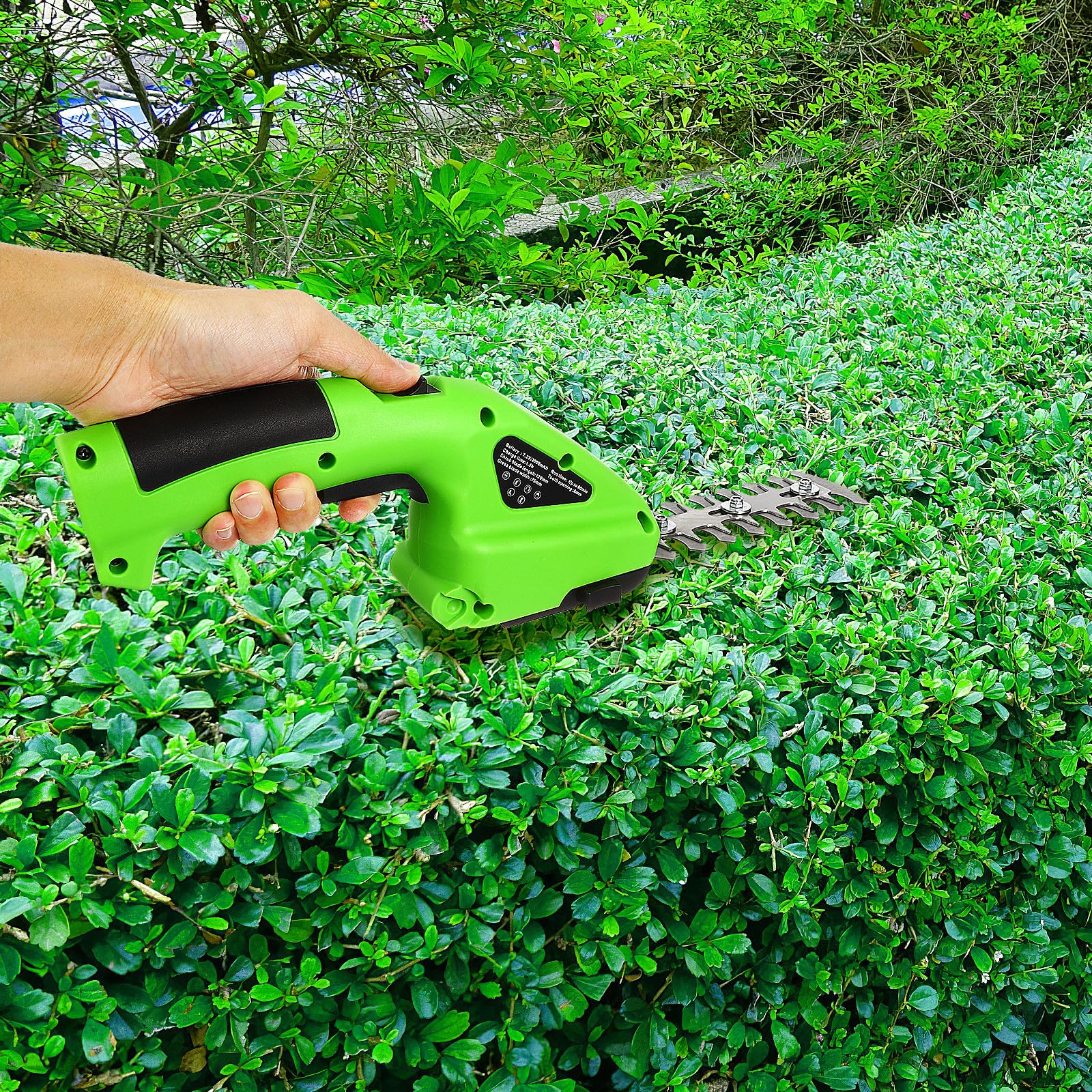 Generic Podadora Eléctrica Recargable para Jardín Cuchillas de Aleación y Mango Ergonómico para Recorte Rápido y Duradero en Césped y