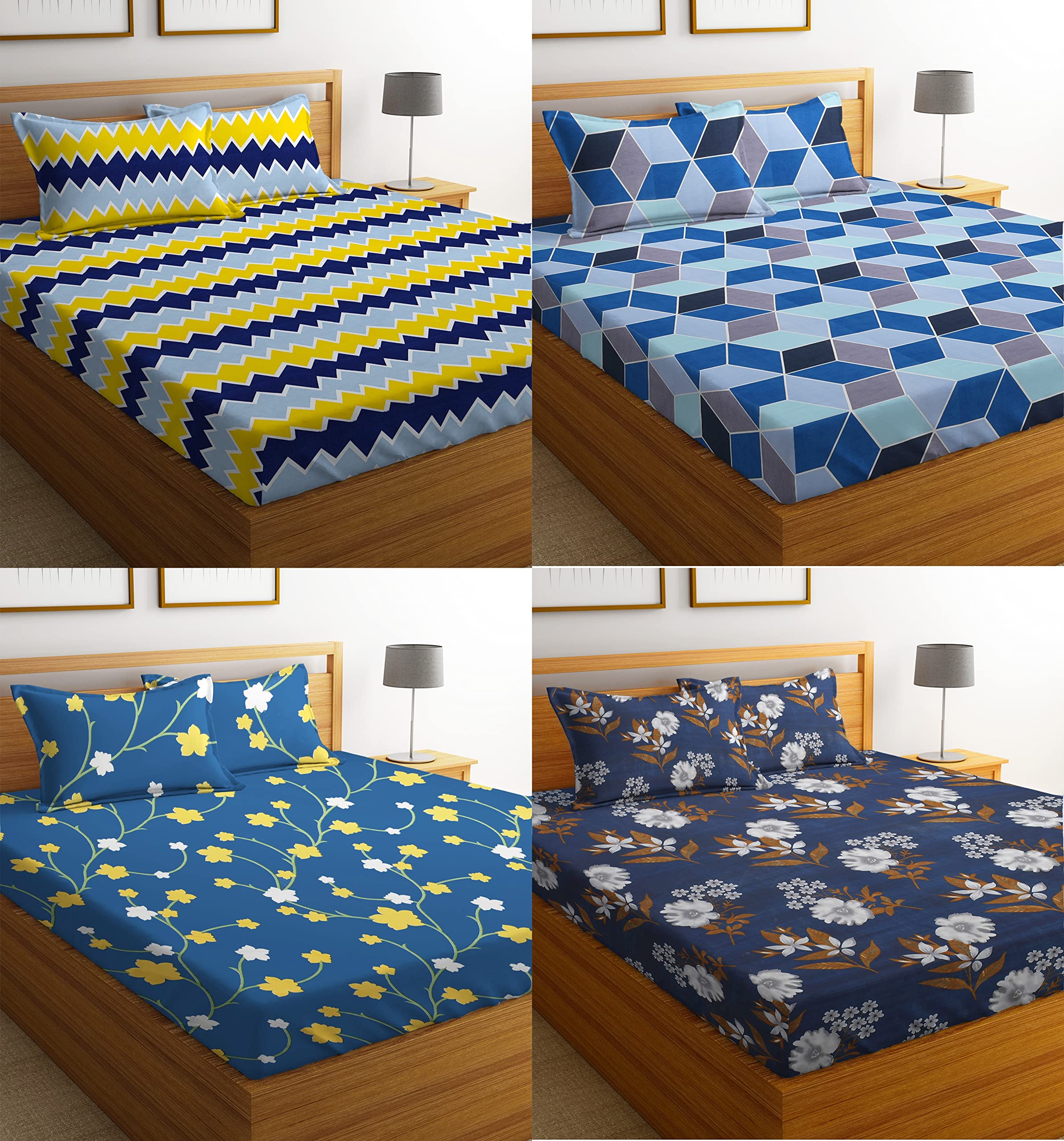 See full amazon price history chart for BSB HOME 3D Collections 100% Microfiber Combo Pack of 4 Double Bedsheets with 8 Pillow Covers Bedding Set Cotton Feel Breathable | Wrinklefree (228 x 228 Cm, Pink Blue & White) BSB HOME 3D Collections 100% Microfiber Combo Pack of 4 Double Bedsheets with 8 Pillow Covers Bedding Set Cotton Feel Breathable | Wrinklefree (228 x 228 Cm, Pink Blue & White) (B0C4PX4DL2) Amazon Price History, Amazon Price Tracker