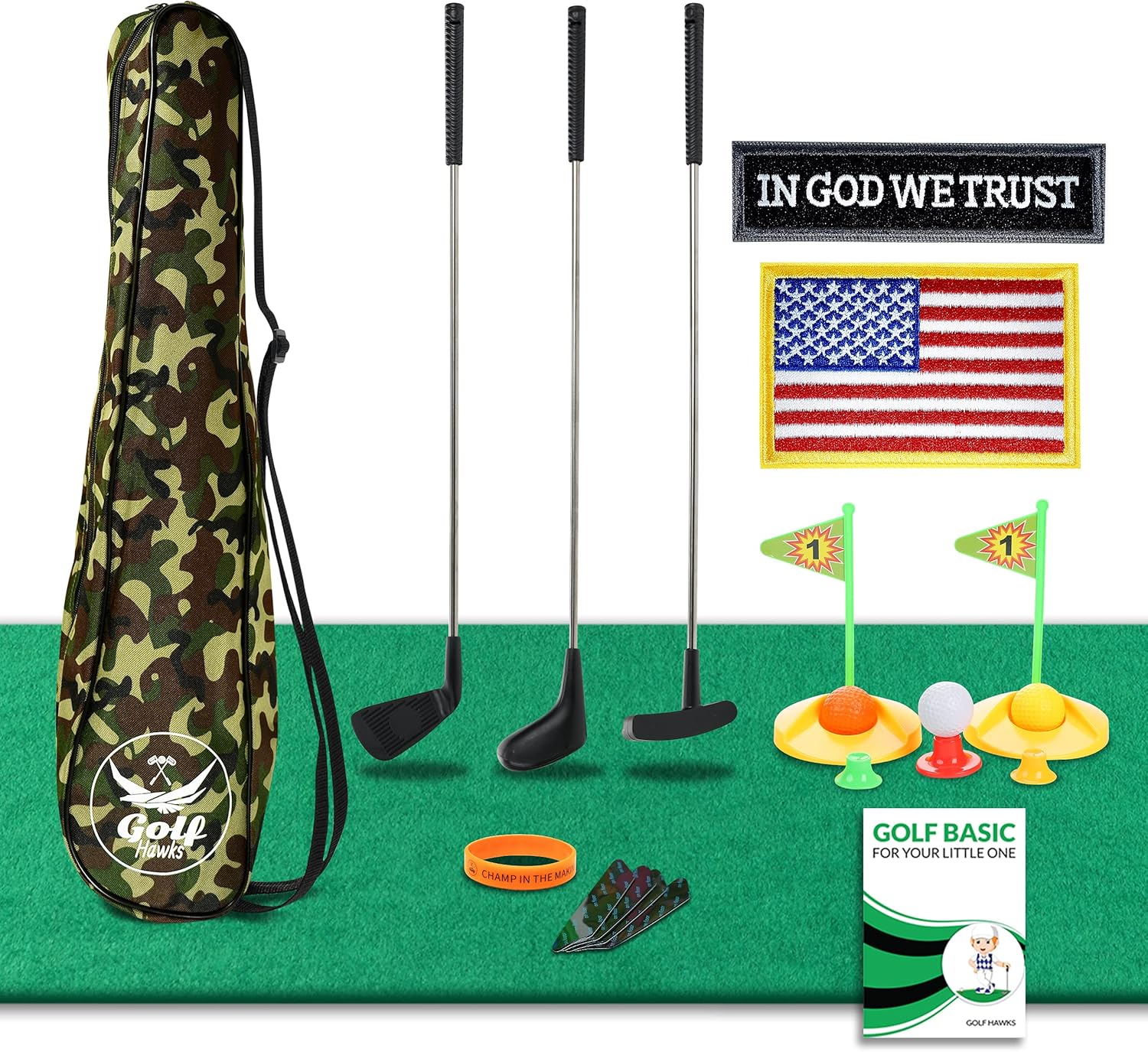(Lab Tested) - Premium Kids Golf Clubs 3-5 - Kids Golf Set - Toy Golf Set - Toddler Golf Set - Golf Toys for Kids - Mini Golf Set - Baby Toddler Golf Clubs - Plastic Play Golf Clubs - Age 3 4 5 6 : Toys & Games