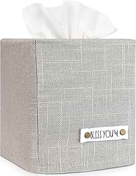 Amazon.com: Stylish Tissue Box Cover - This Gray Linen Amazon.com: Stylish Tissue Box Cover - This Gray Linen