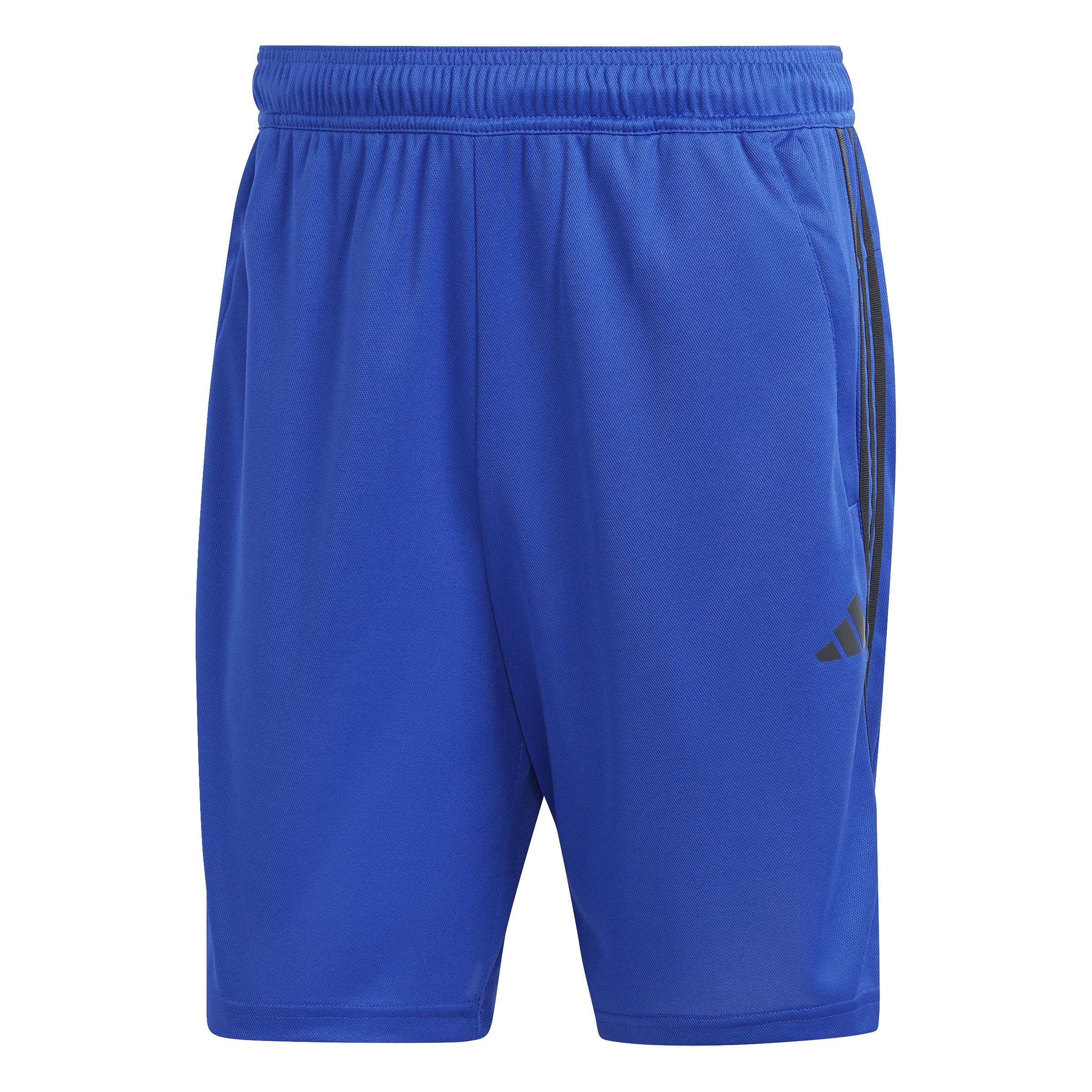 adidas Men's Train Essentials Piqué 3-Stripes Training Shorts, Lucid Blue/Black, XS