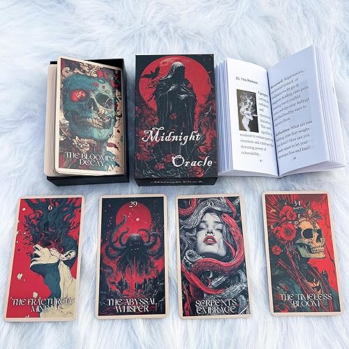 Midnight Oracle Cards, 50 Gothic Dark Fantasy Cards with Comprehensive