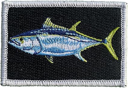 2" x 3" Bluefin Tuna Sportfish Tactical Patch - Black