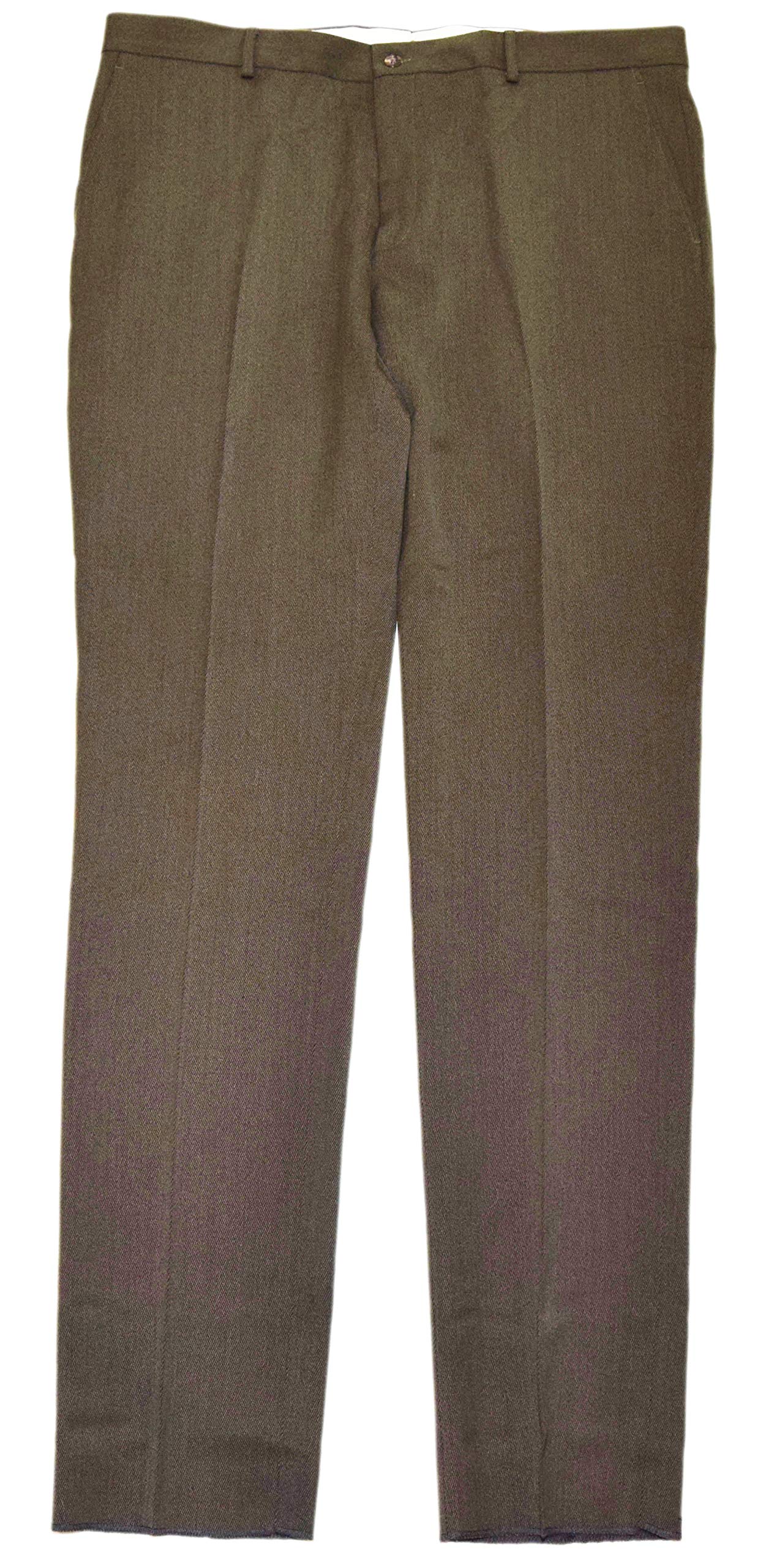 Ralph Lauren Polo Mens Gabardine Flat Front Wool Dress Pants Italy Brown 40 425