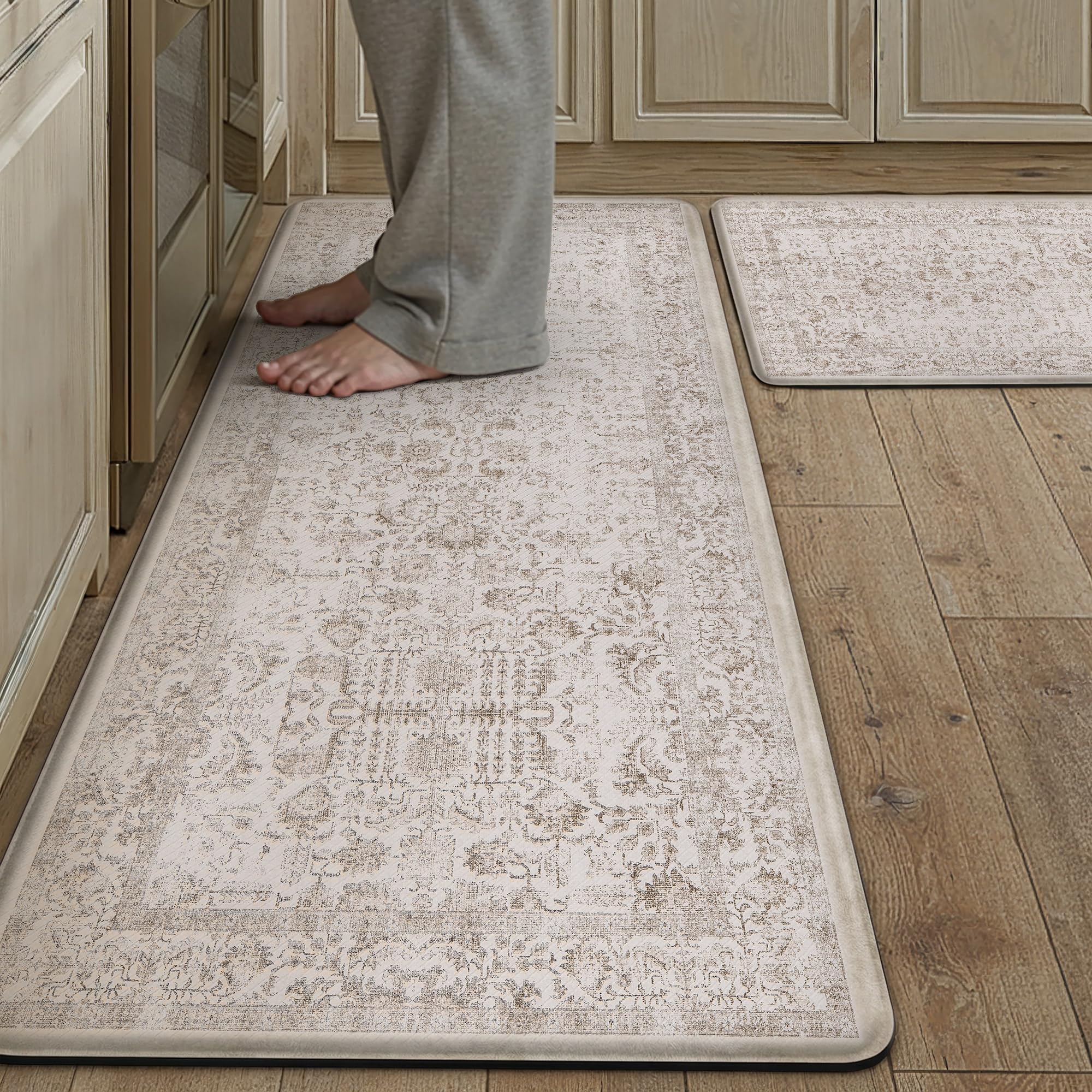 Photo 1 of [ONLY ONE] PureCozy 2-Piece Anti-Fatigue Kitchen Mat Set