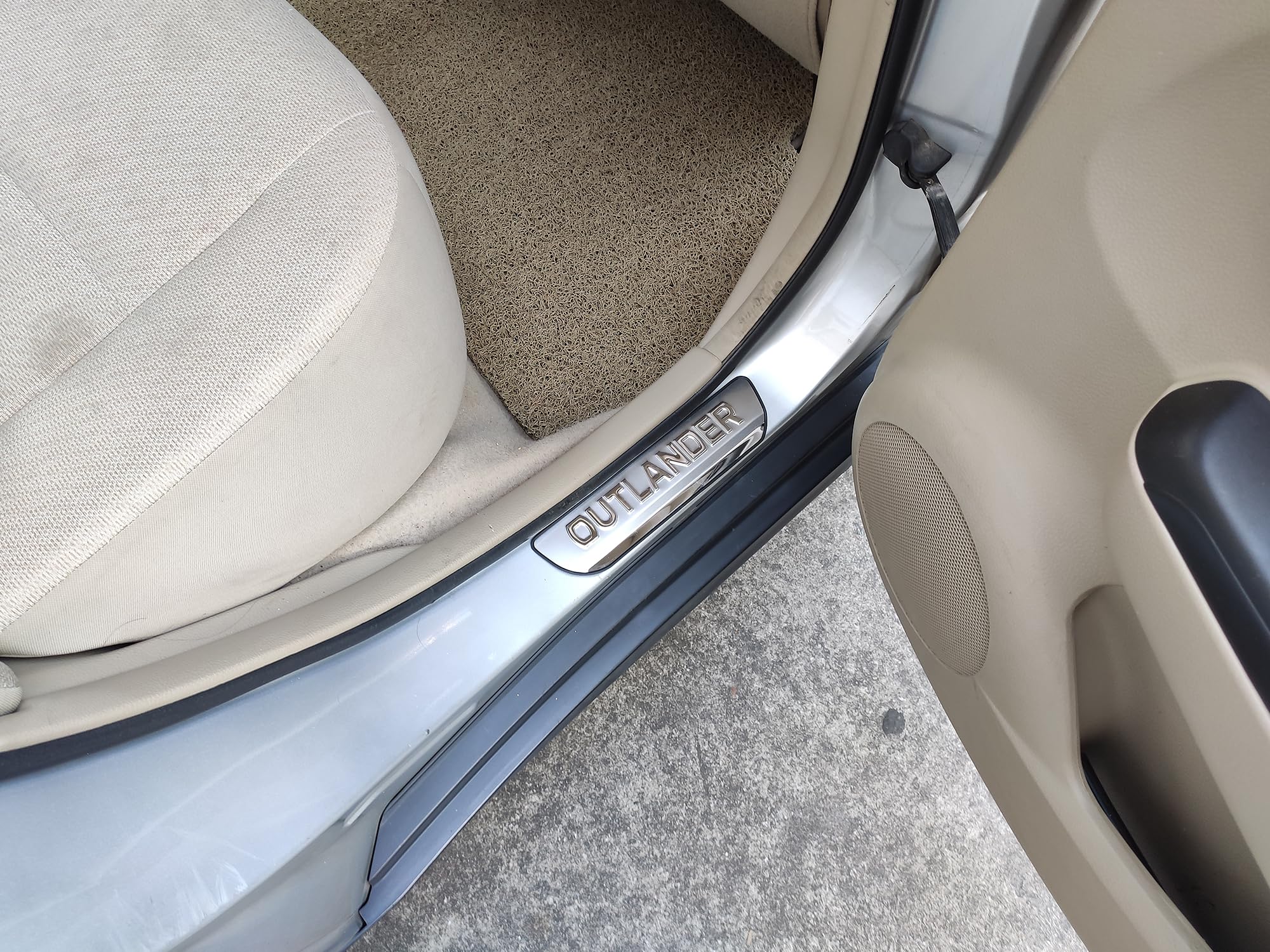 Einstiegsleisten-Schutz für Mitsubishi Outlander 2013-2022 2023 2024 2025 Zubehör Stahl Einstiegsleisten-Verkleidung Spiegelähnliche Oberfläche