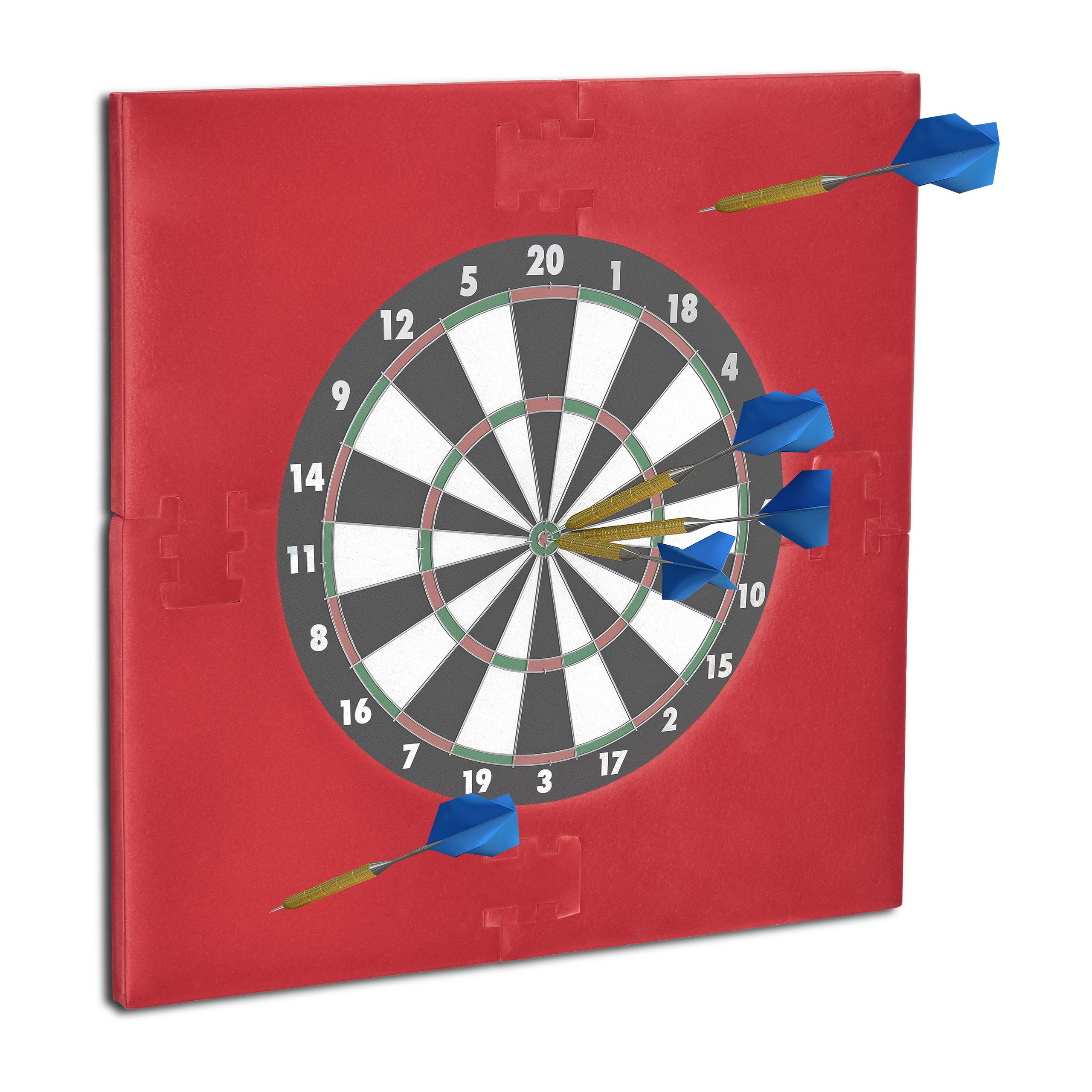 Relaxdays Dart-Auffangring R6 – Schutzring aus EVA, Bordeaux, 45 cm Durchmesser, Abmessungen 71 × 71 × 3 cm