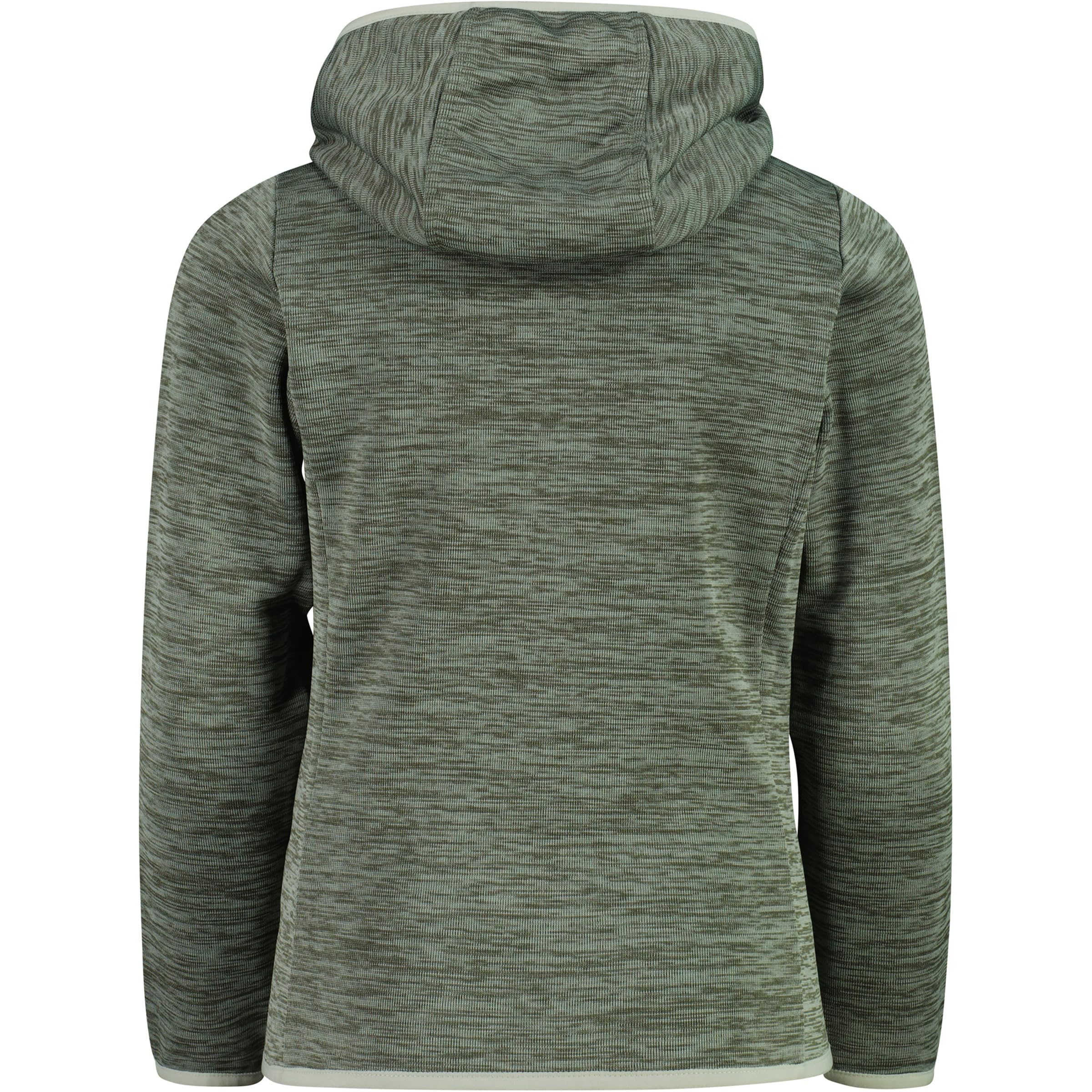 CMP Kinder Outdoor Jacke aus Knit Tech mit Kapuze Gr. 164 | Vielseitig als Außenschicht oder Midlayer tragbar, Frontreißverschluss mit Kinnschutz gegen Scheuern