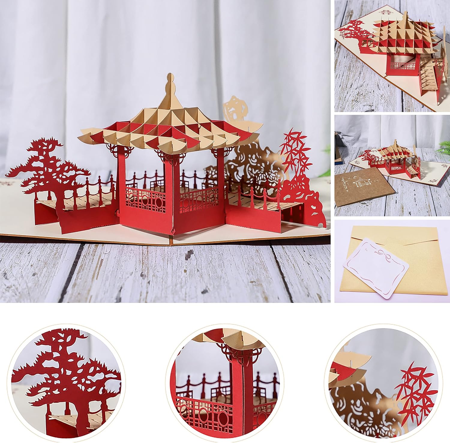 Micro Building Blocks Sets，Chinese Zen Garden Architecture and Cherry Blossom Bonsai Tree Building Toys for Adults，Japanese Sakura House Model，Creative Mini Bricks Gift for Kids 14+，2280 PCS - Image 7
