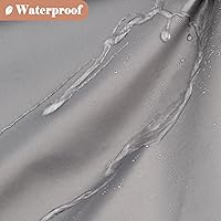 Vista 5 de UFRIDAY - Cortina de ducha de tela gris y blanca de 72 x 72 pulgadas, cortina de ducha con ventana. Cortina de ducha para baño y bañeras, lavable a