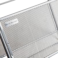 Vista 5 de Mind Reader Hanging File Folder Organizer, Desktop Organizer, Storage, Office, Metal Mesh, 13"L x 9.75"W x 10.25"H, Silver
