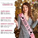 WOBBOX Bachelorette Party Sash For Bride & Groom, Bride To Be Sash, Briadal Shower Sash, Team Bride Sash, Bachelorette Party Decoration Items- Light Pink BlackText Bride to be gallery image