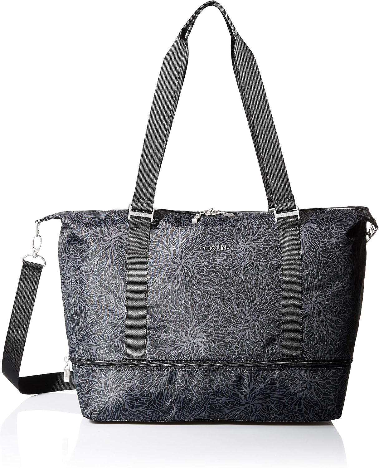 Baggallini Expandable Carry On Duffel, midnight blossom Amazon.sg