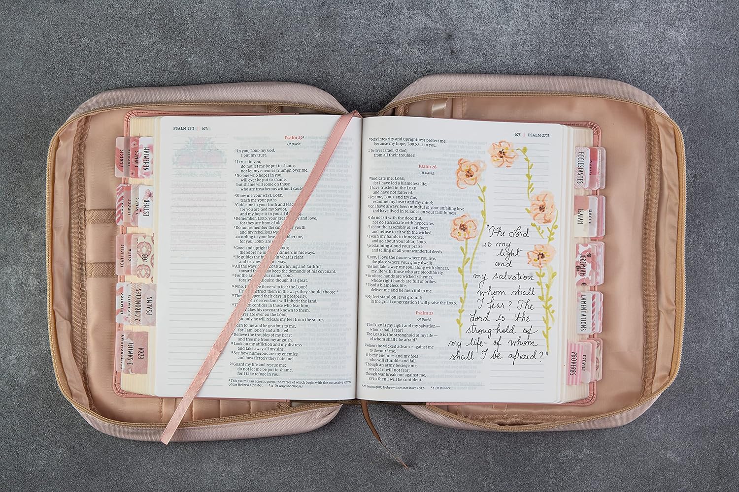 DiverseBee Bible Cover with Handles, Zippered Bible Carrying Case for Women and Girls, Bible Tote Bag for Kids, Book Cover Accessories, Christian Gifts 7.5 x 10 x 2.5in (Vanilla) - Image 3