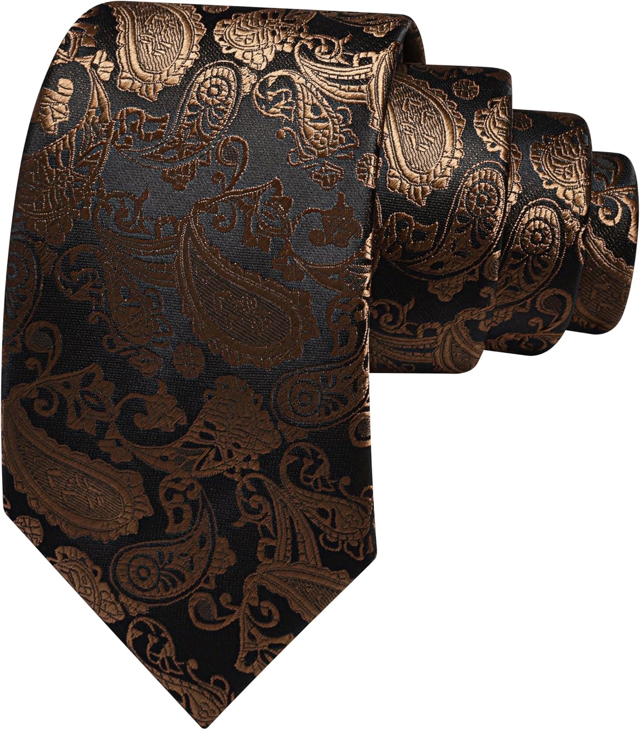 GUSLESON 3.15"(8cm) Fashion Paisley Ties Mens Woven Jacquard Necktie for Wedding