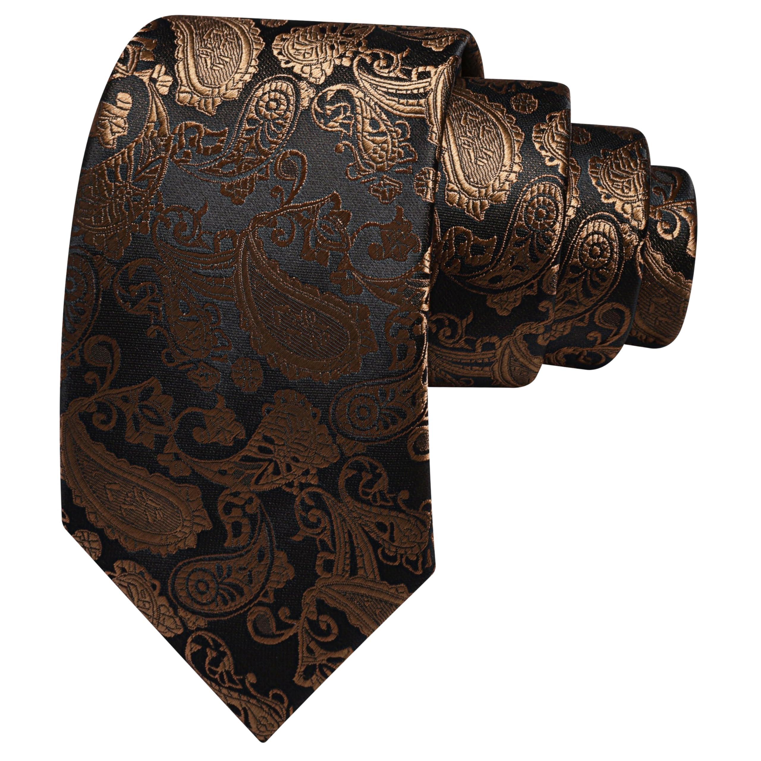 GUSLESON 3.15"(8cm) Fashion Paisley Ties Mens Woven Jacquard Necktie for Wedding