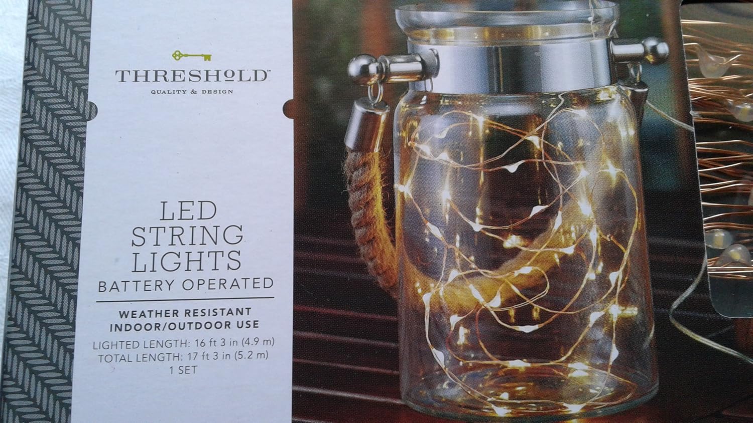 Amazon.com: Threshold Indoor/Outdoor Battery Operated Copper Wire Led ...