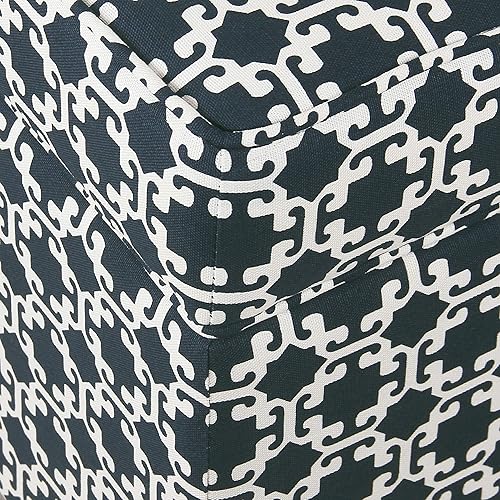 Miniatura 79 de HomePop Decoración del hogar | K7342-F2236 | Otomana clásica cuadrada de almacenamiento con tapa abatible | Otomana con almacenamiento para sala de