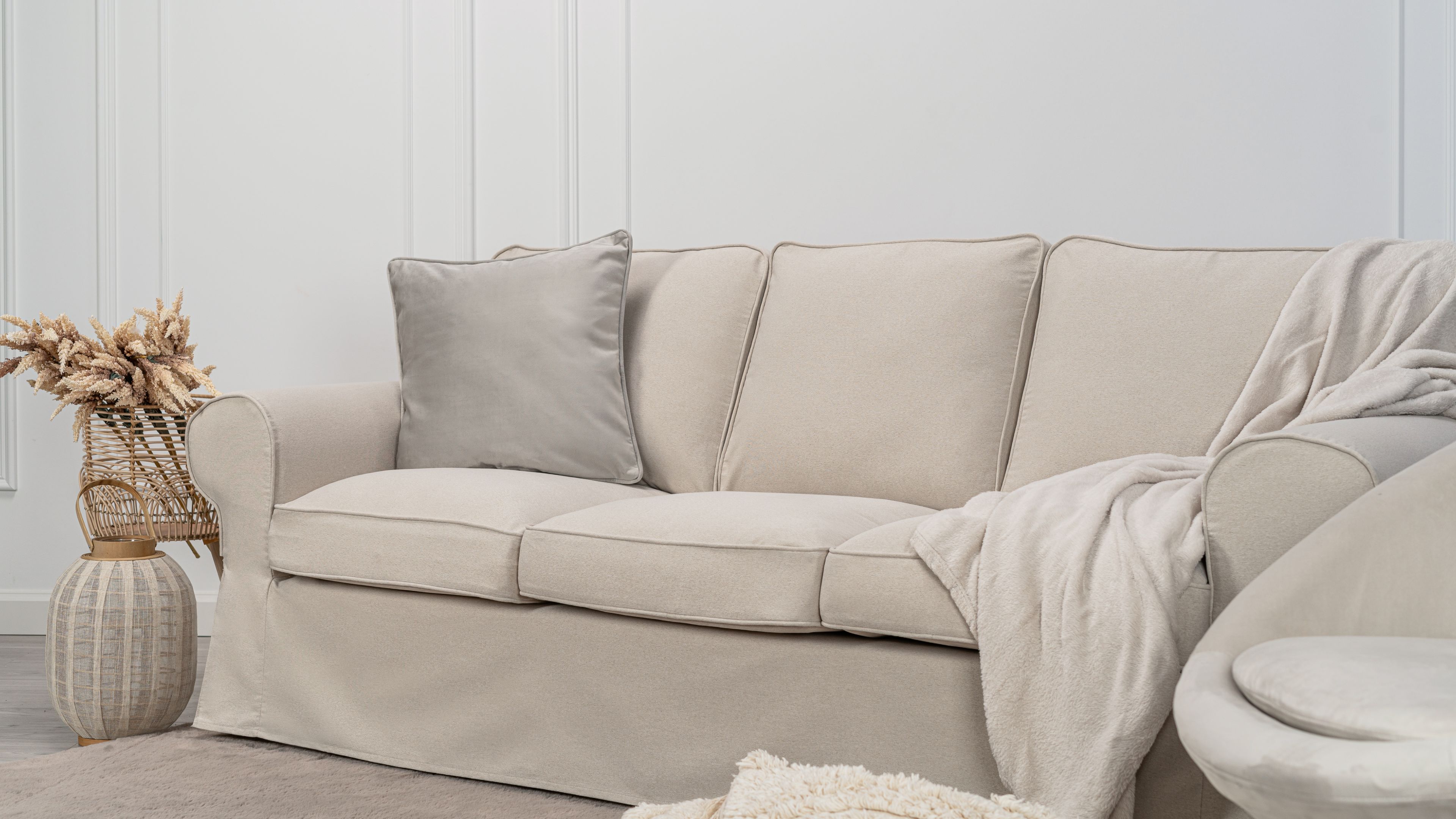 Housse De Canapé Uppland Heavy Duty Compatible IKEA - Taille Beige Polyester - Neuf Sous Emballage