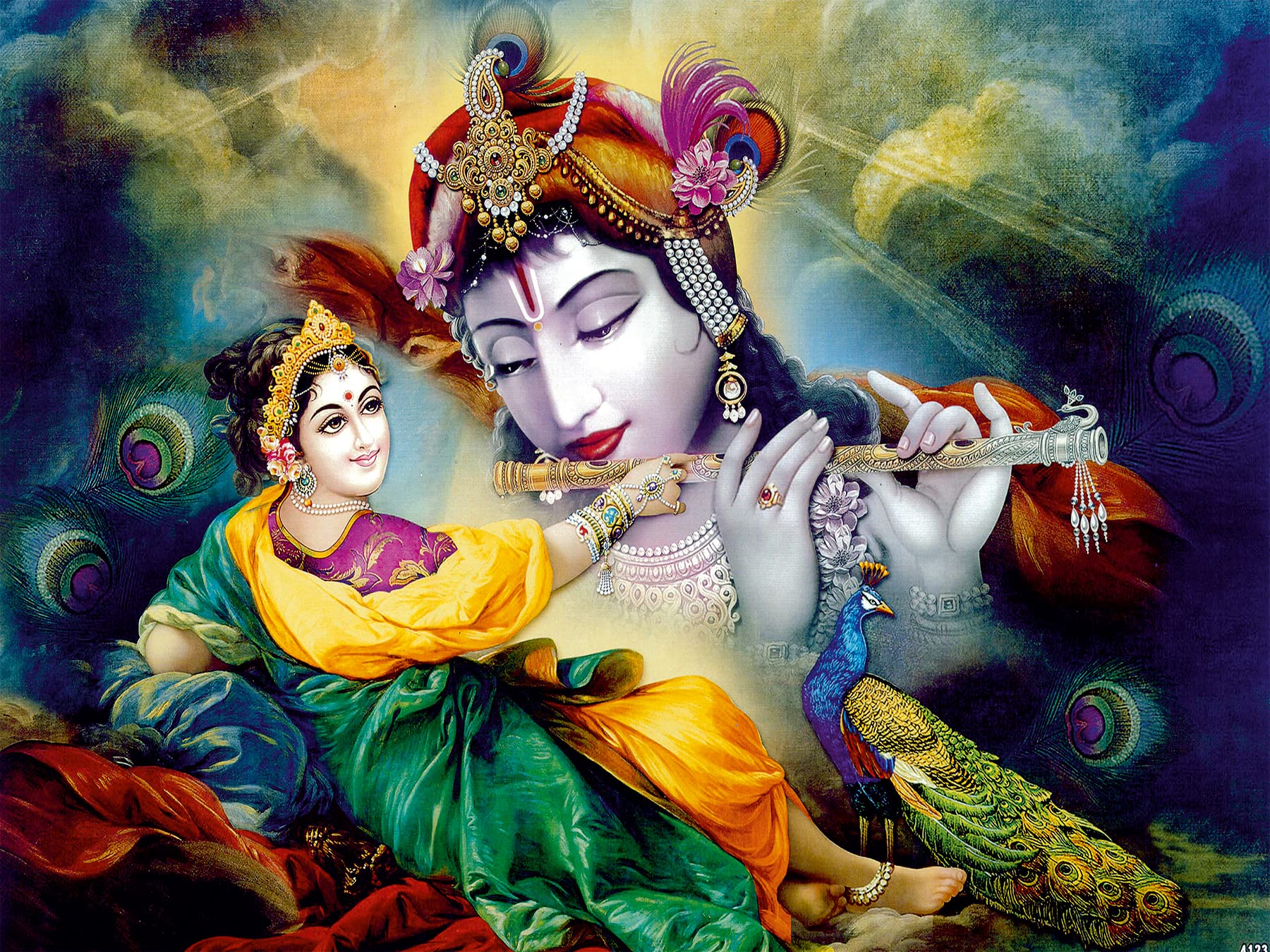 HD PRINT House Self Adhesive Radha Krishna Wallpaper Wall Sticker for Home Decor, Living Room, Bedroom, Hall, Kids Room, Play Room (PVC Vinyl, Water Proof29 (48 X 36 INCH) (B09PGD64BR) Amazon Price History, Amazon Price Tracker