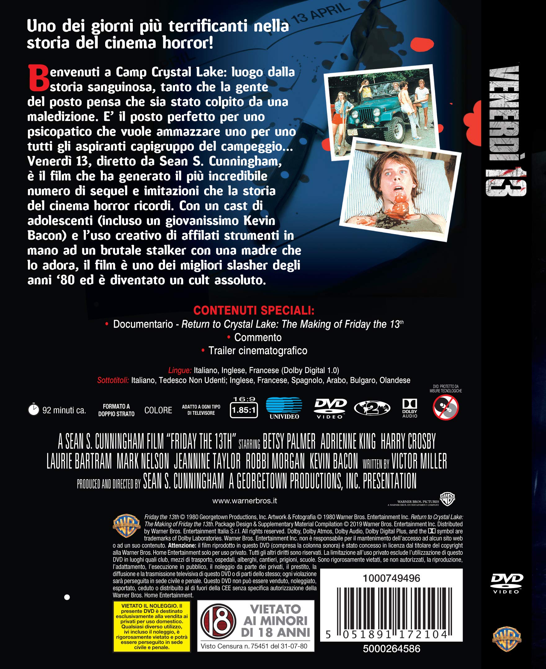 Venerdì 13 - WARNER BROS. HORROR MANIACS (DVD)