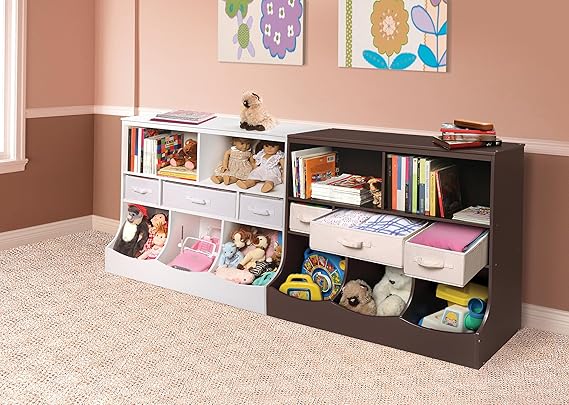 Introducing our versatile and practical storage unit, designed to suit a variety of needs. Made from high-quality non-woven fabric, this imported product offers a combination of shelf, basket, and bin storage all in one. Whether you need storage for toys, books, or any other items, this unit is built to accommodate your needs. The baskets are fully removable, providing you with the option to use open cubbies if desired. Additionally, the top surface of the unit offers extra space to keep your keys or display souvenirs. With its easy-to-clean solid panel construction, nothing will be lost out the back or sides. Simply wipe clean as needed and dry thoroughly. Measuring at 36-5/8 inches long, 15.75 inches wide, and 36.75 inches high, this unit is the perfect solution for any room in your home. 