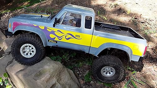 Miniatura 4 de Juego de calcomanías de cuerpo para Element RC Enduro Sendero escala 110 radiocontrolada Rock Crawler (llamas de defensa (morado sobre amarillo)