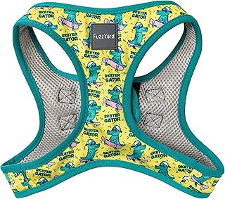 FuzzYard Sk8ter Gator Rad Skateboarding Alligator Step in Harness for Dogs (Extra Small)