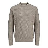 JACK & JONES Jprblareagan Knit Crew Neck, Greige