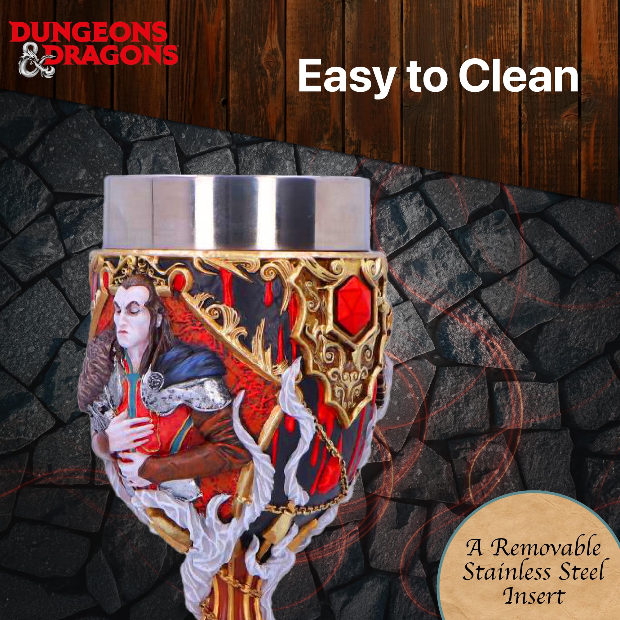 Nemesis Now Dungeons & Dragons Strahd - Copa decorativa de fantasía, diseño gótico medieval, mercancía coleccionable para juegos