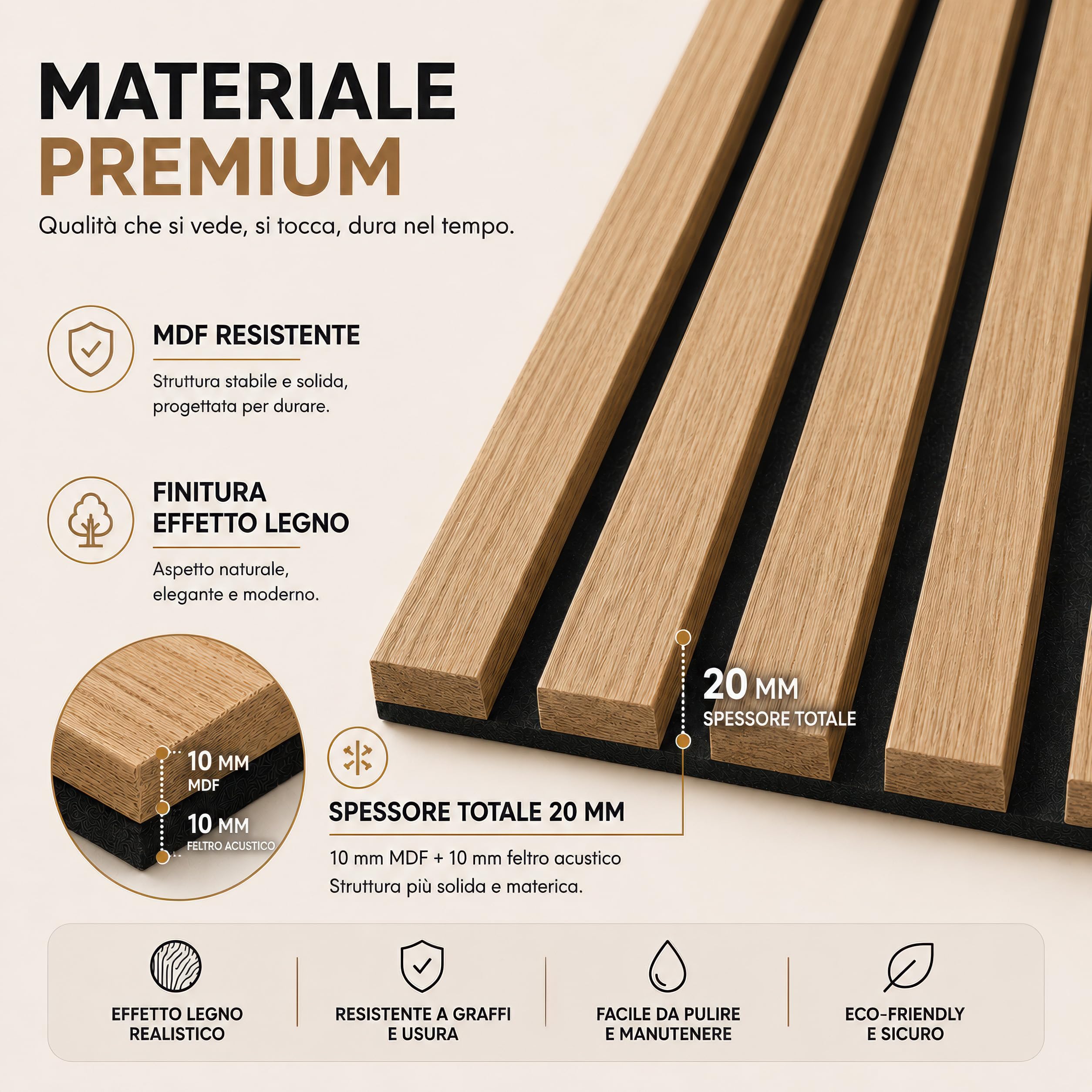 Lot de 4 panneaux acoustiques en bois plaqué, 60 x 120 cm, panneaux décoratifs pour murs 3D, panneaux acoustiques pour plafond, salon et bureau, chêne miel