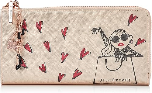 Amazon ジルスチュアート 財布 Dm アロットラブ 三浦大地コラボ商品 ジョシーズランウェイ Josie S Runway 女の子 ハート イラスト L字ファスナー付長財布 オリジナルチャー Jslw9et1 プラチナ 財布