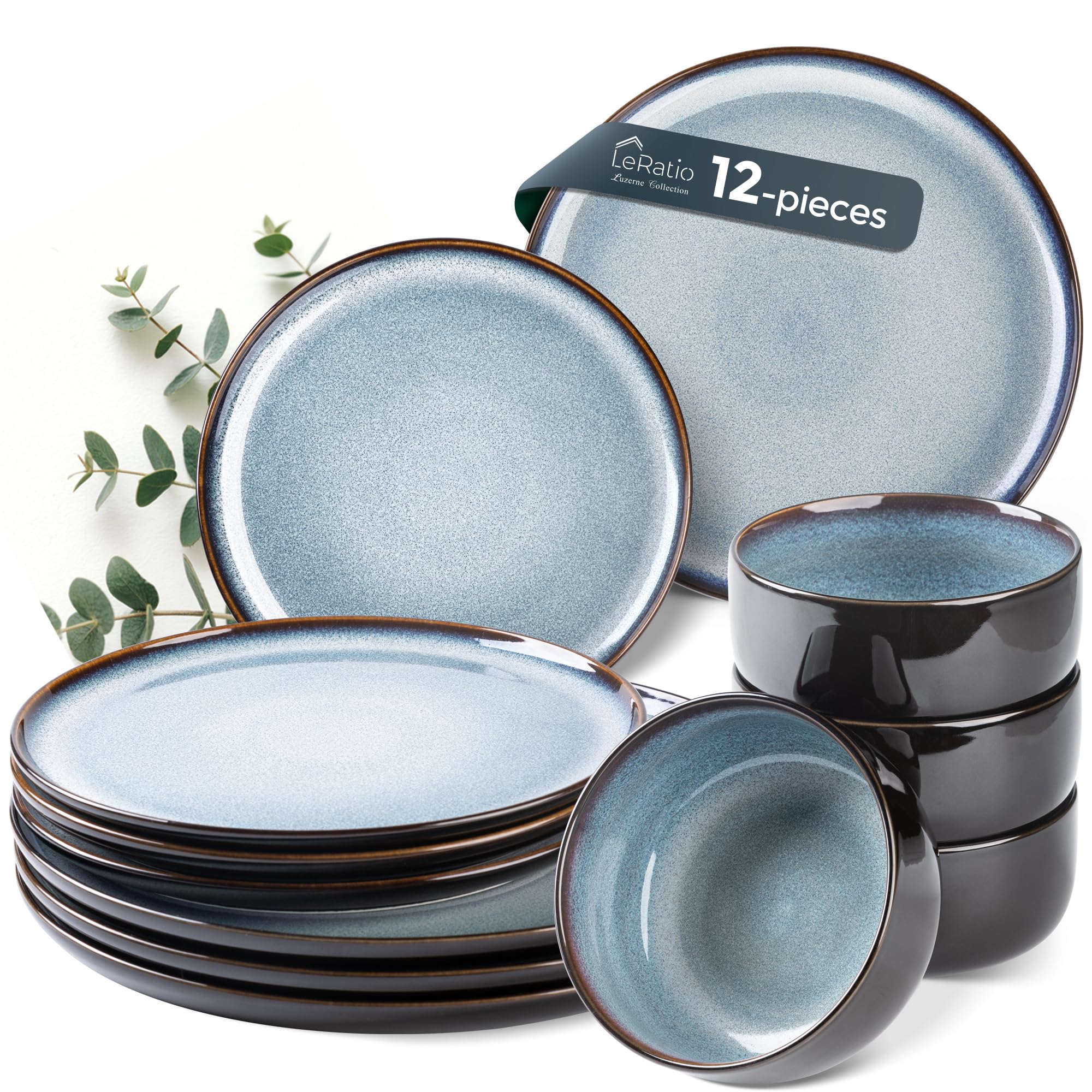 りぃな。Blu-ray3点セット Amazon.com: LeRatio Ceramic Dinnerware Sets for 4,Plates and Bowls
