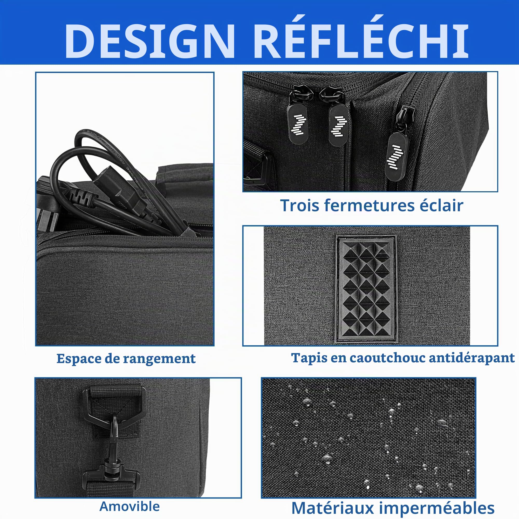 Musiin Sacoche de transport pour console de mixage numérique Speake, compatible avec les modèles Behringer XR18, XR12,XR16, Sony ULT FIELD 5,FIELD 3, JBL Xtreme 4, Bose SoundLink Max et Yamaha THR5/5A