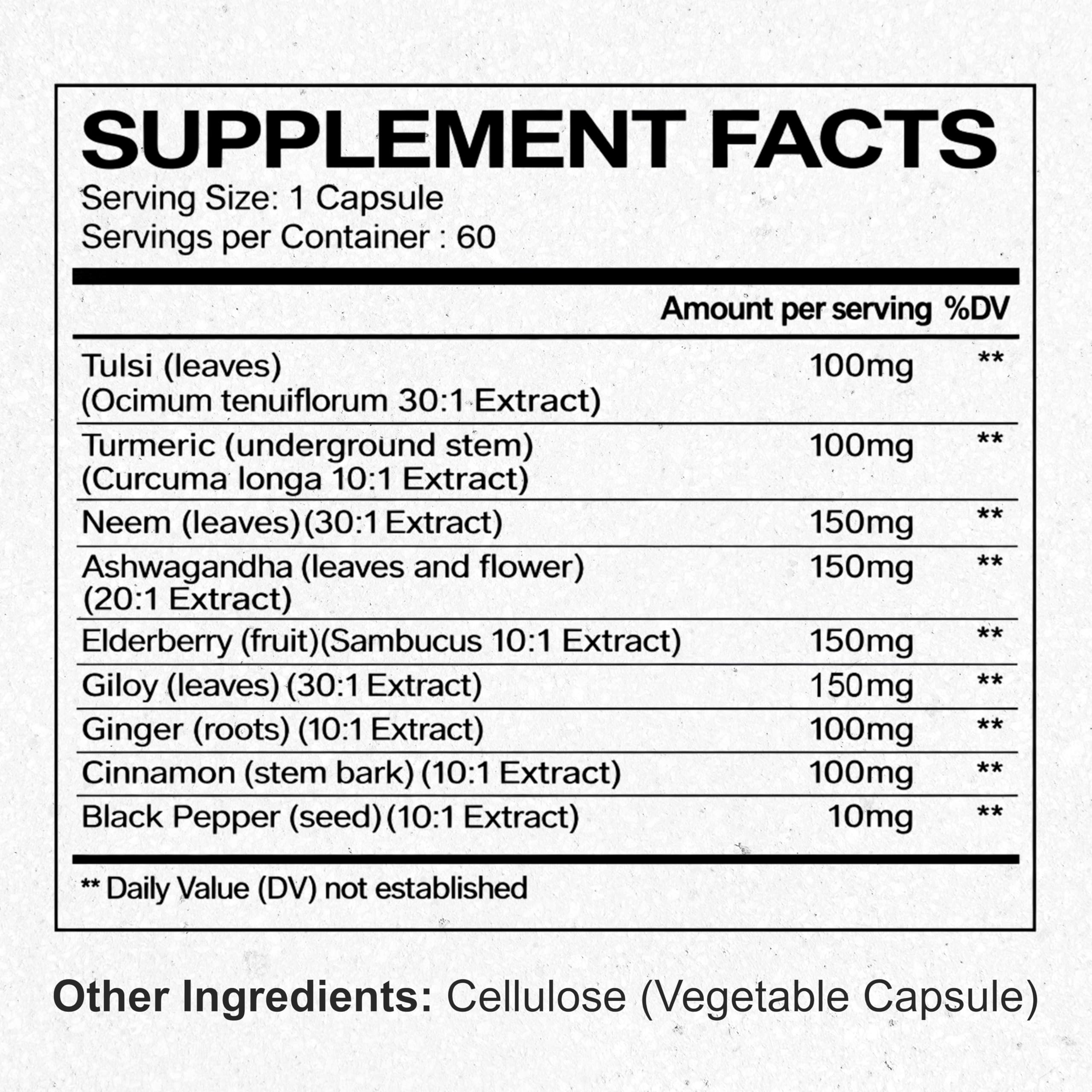 Pure Prana Immune Support Supplement – Elderberry & Giloy 10-Herb Blend — Amazon image 7