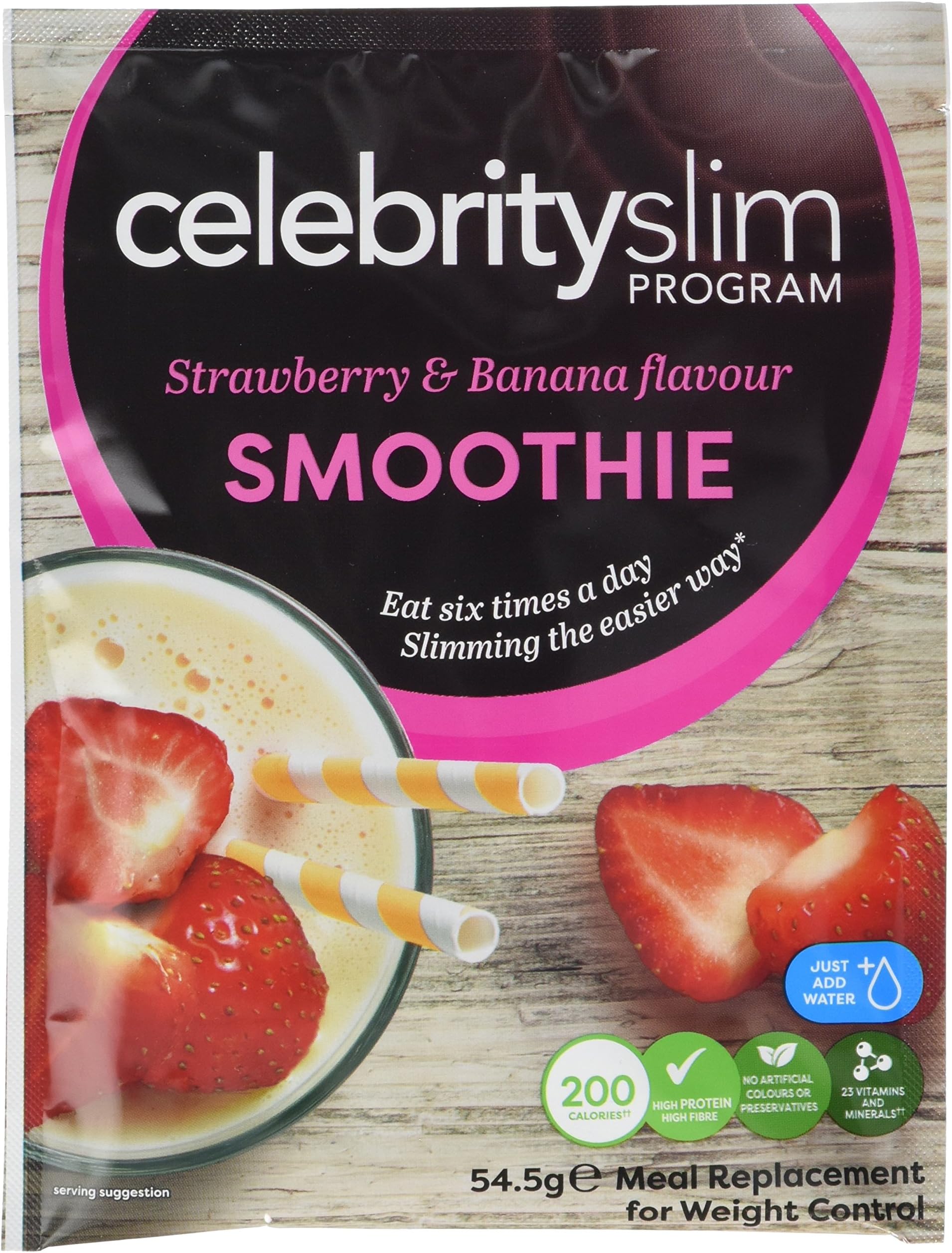 Celebrity Slim Strawberry and Banana Smoothie - Pack of 14