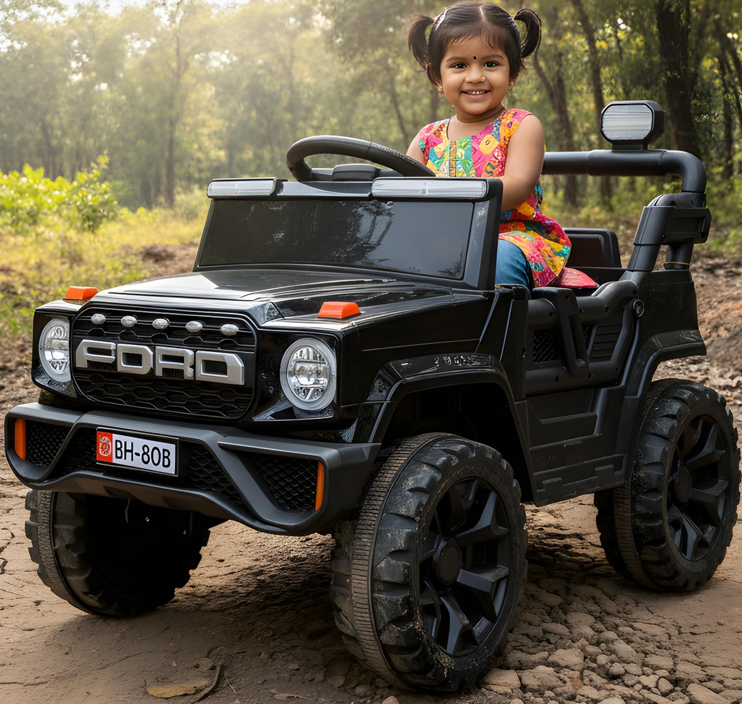 Kids Electric Ride-On EV Car – Battery Operated with Dual Control (Manual + Steering)