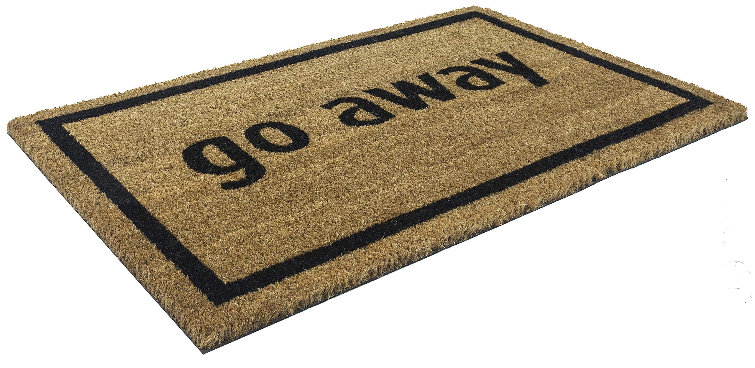 Entryways - Zerbino antiscivolo in fibra di cocco, 43 x 71 cm, colore: Nero