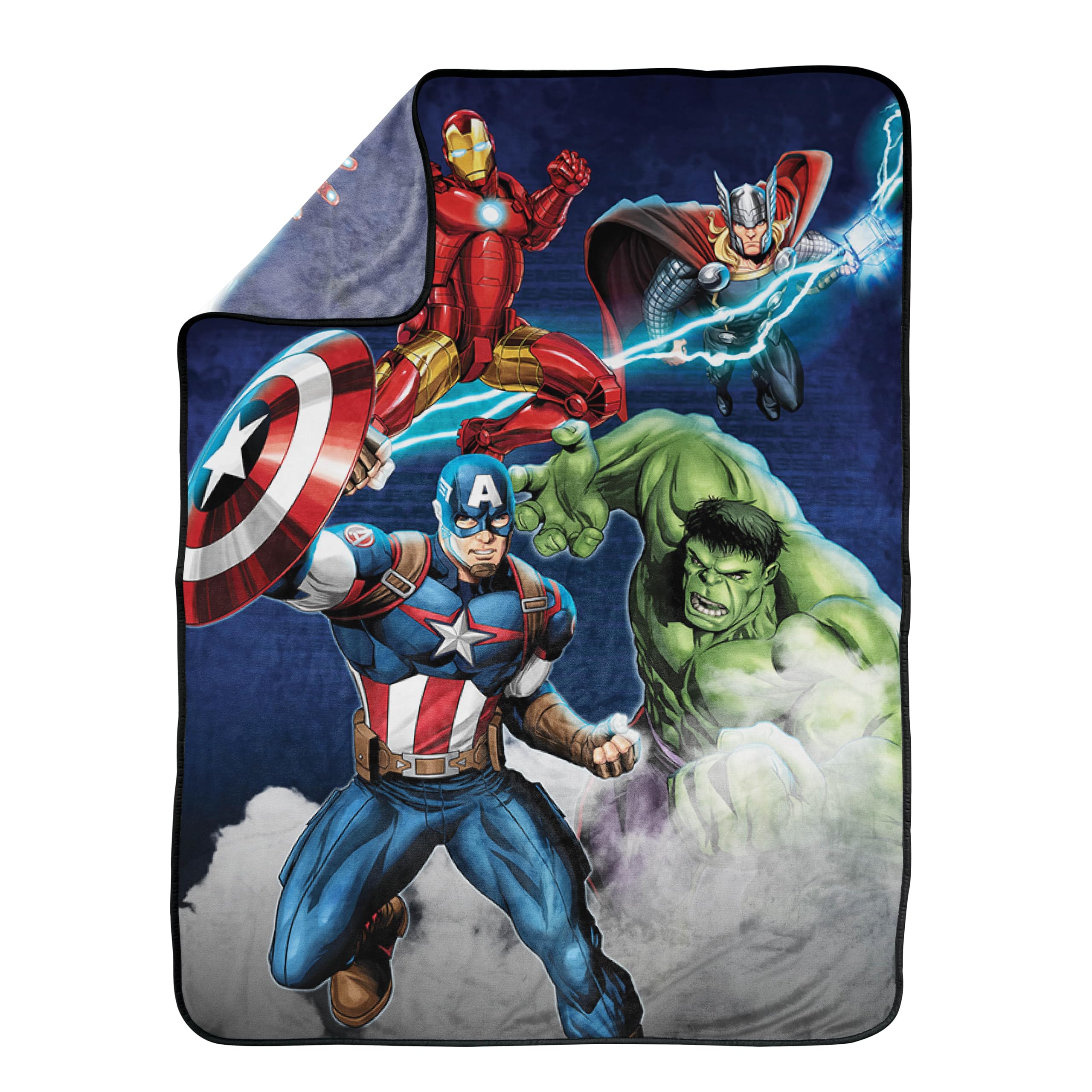 Jay Franco Boys Multi - Avengers Kids Marvel Avengers Plush Throw Blanket – 130X150cm Soft & Cosy Fleece Throw For Bedroom & Sofa Décor, Official Licensed Product, Multi