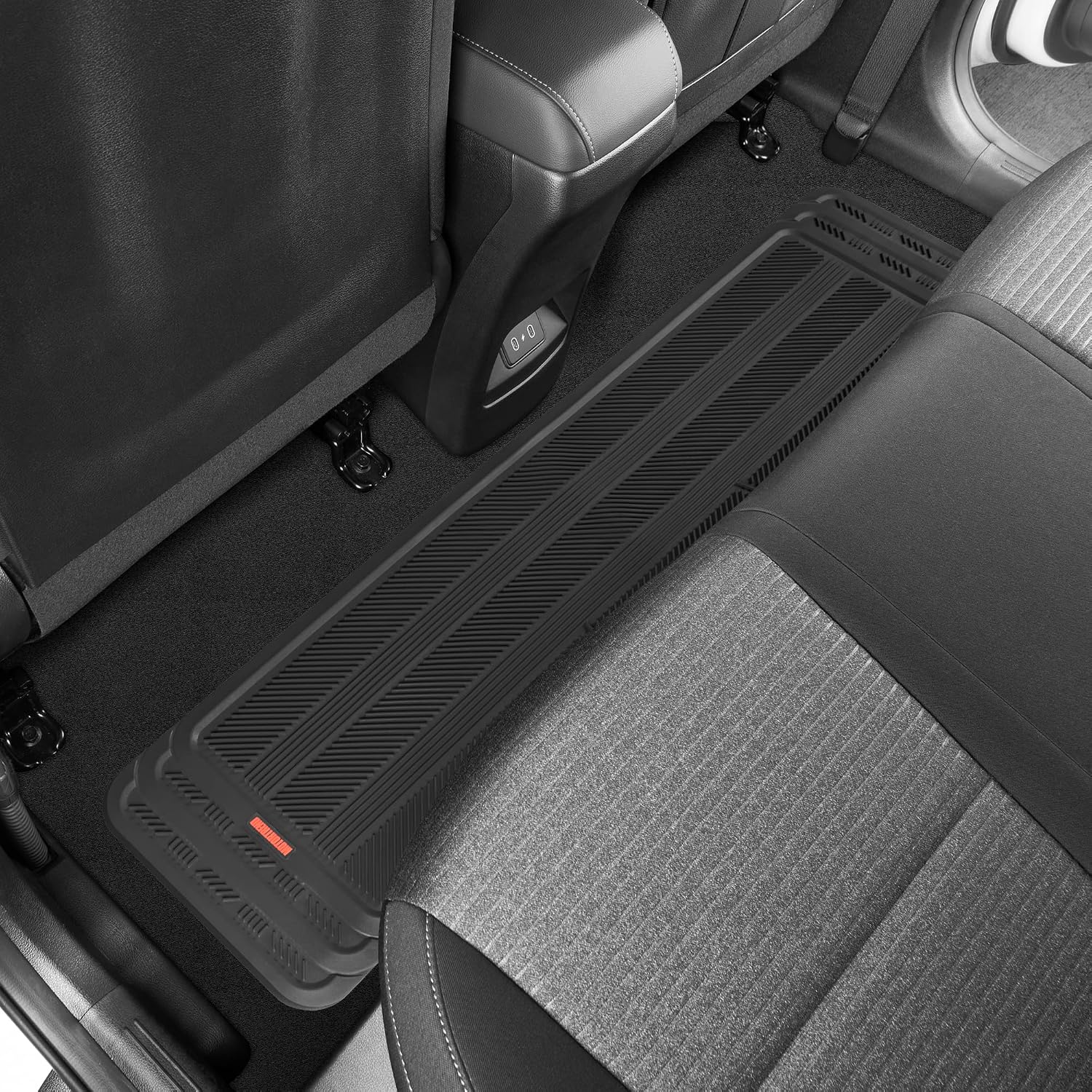 Motor Trend Rear Seat Runner, Rubber Floor Mat Liner for 2nd or 3rd Row Car SUV Van, Durable Heavy Duty Polymerized Latex Full Interior Protection