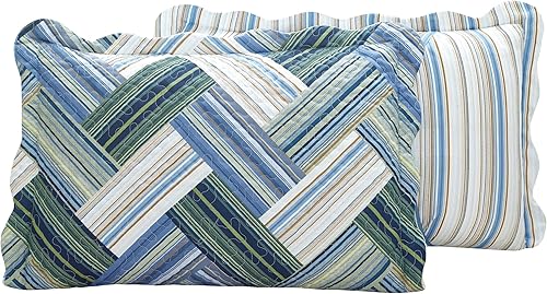 Miniatura 50 de Brilliant Sunshine Juego de edredón de 3 piezas con 2 fundas de almohada, colcha reversible suave y ligera, para todas las estaciones, Gris